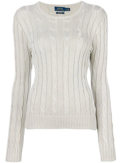 Shop Polo Ralph Lauren Cable-knit Sweater - Nude & Neutrals