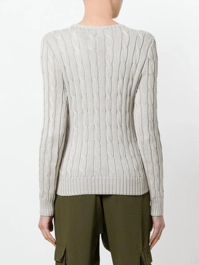 Shop Polo Ralph Lauren Cable-knit Sweater - Nude & Neutrals