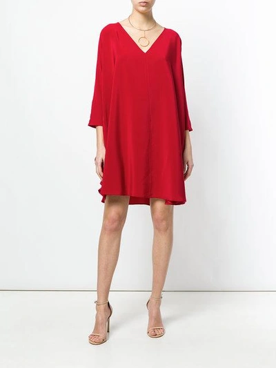 Shop Gianluca Capannolo Crepe Dress In Red