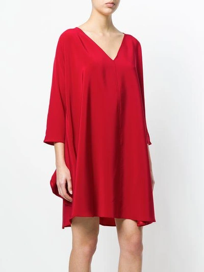 Shop Gianluca Capannolo Crepe Dress In Red