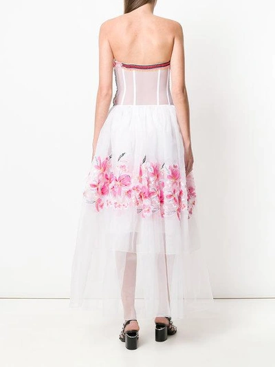 Shop Ermanno Scervino Embroidered Bustier Gown