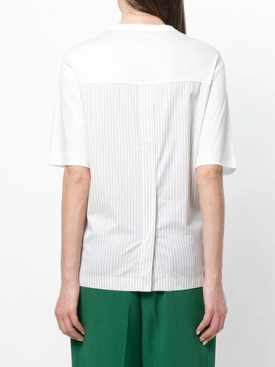 Shop Joseph Stripe Detail T-shirt - White