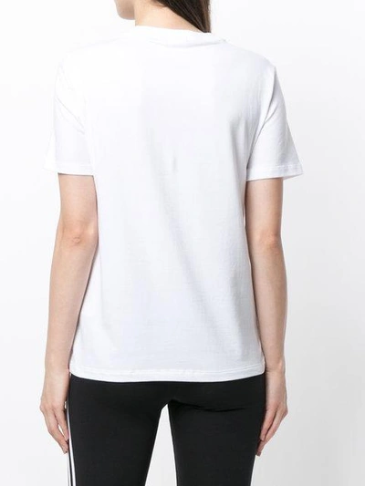 Adidas Originals Adicolor Trefoil Boxy Graphic T-shirt In White