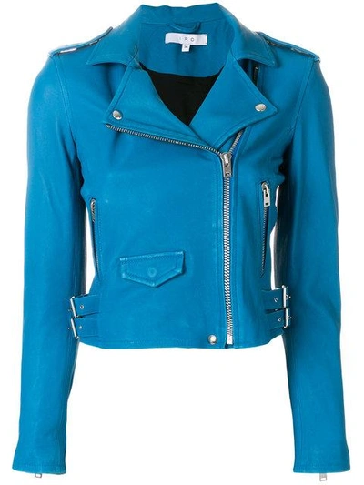 Shop Iro Ashville Biker Jacket In Blue