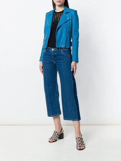 Shop Iro Ashville Biker Jacket In Blue