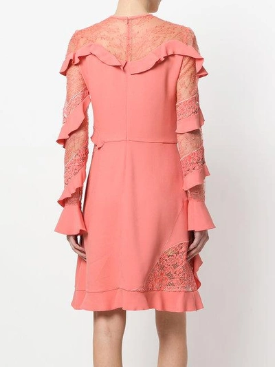 Shop Elie Saab Ruffle Trim Dress - Pink