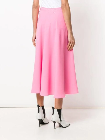 Shop Maison Margiela High-waisted Full Skirt - Pink & Purple