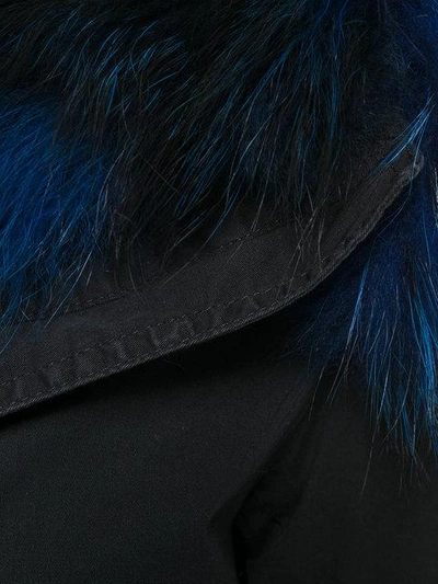 Shop History Repeats Detachable Collar Parka Coat In Blue