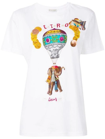Shop Etro Circus Print T-shirt In White