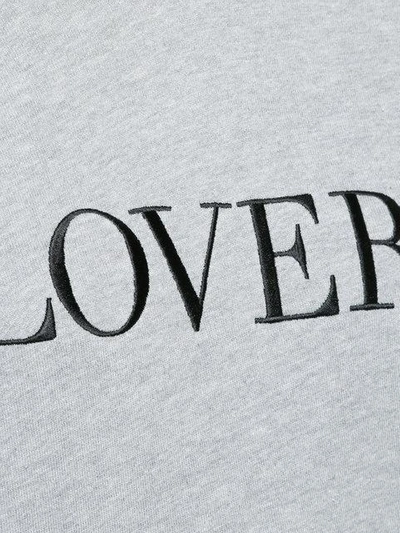 Shop Amiri Lovers Slogan Hoodie - Grey