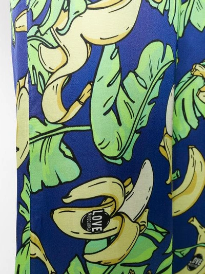 Shop Love Moschino Banana Print Trousers - Blue