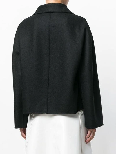 Shop Marni Cropped Buttoned Peacoat