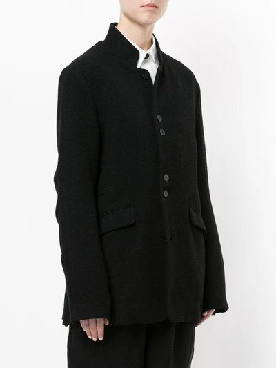 Shop Aleksandr Manamïs Oversized Buttoned Jacket In Black