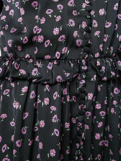 Shop Magda Butrym Floral Print Asymmetric Dress In Black