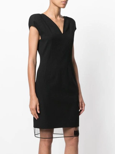 Shop Versace 'equality' Kleid Mit V-ausschnitt In Black