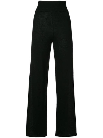 Shop Cashmere In Love Esther Striped Trousers In Black