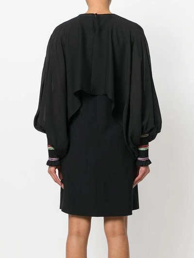 Shop Chloé Bishop Sleeve Dress In Black