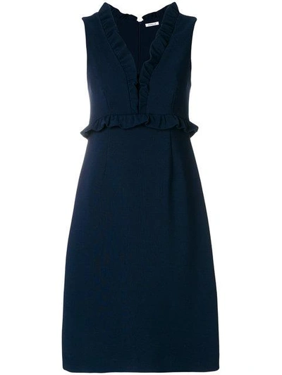 Shop P.a.r.o.s.h . Ruffled Trimmed Dress - Blue