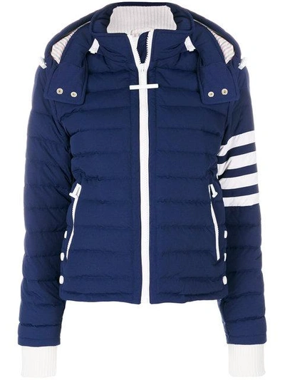 Shop Thom Browne Downfill Ski Jacket With 4 In 415  Navy