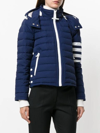 Shop Thom Browne Downfill Ski Jacket With 4 In 415  Navy