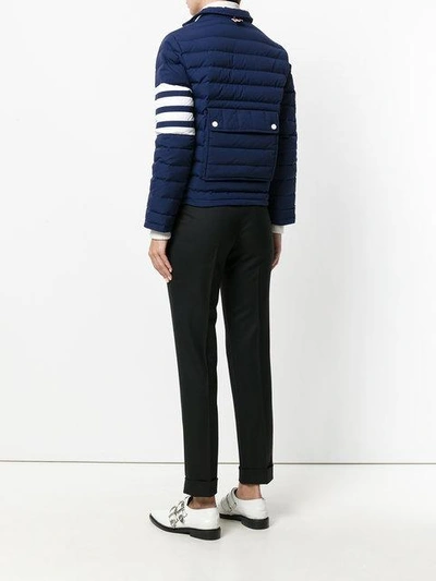 Shop Thom Browne Downfill Ski Jacket With 4 In 415  Navy