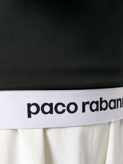 Shop Paco Rabanne Branded Hem Tank Top In Black