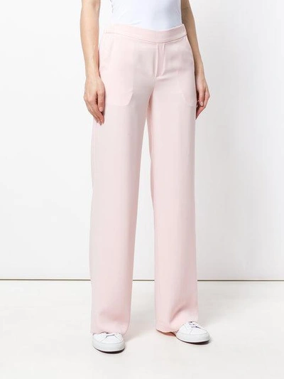 Shop P.a.r.o.s.h Straight Leg Trousers In Pink