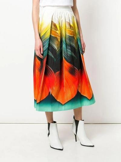 Shop Mary Katrantzou Flight Feather Skirt