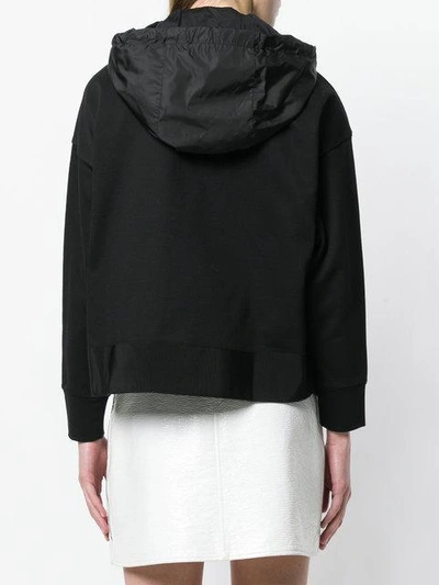 zipped hooded sweatshirt