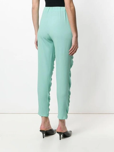 Shop Veronique Leroy Gathered Leg Trousers In Blue