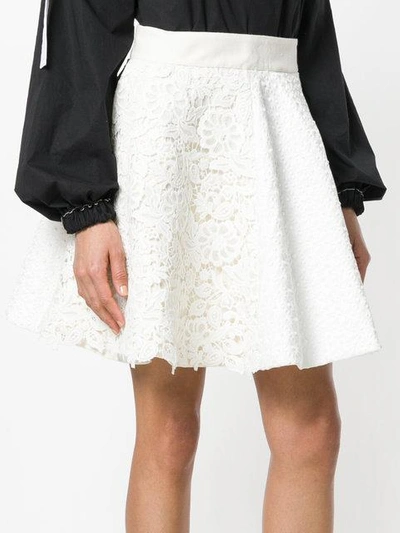 Shop Fausto Puglisi Flared Mini Skirt - White