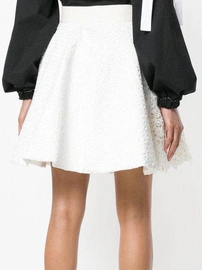 Shop Fausto Puglisi Flared Mini Skirt - White