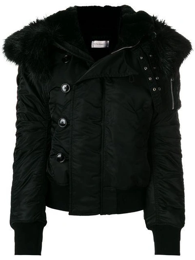 Shop Faith Connexion Faux Fur Hooded Jacket - Black