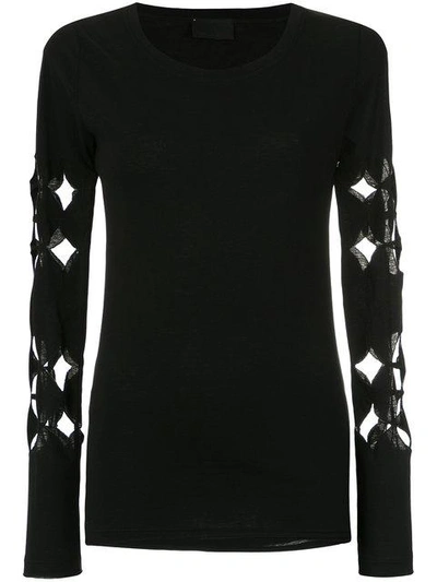 Shop Andrea Bogosian Cut Out Details Blouse In Black