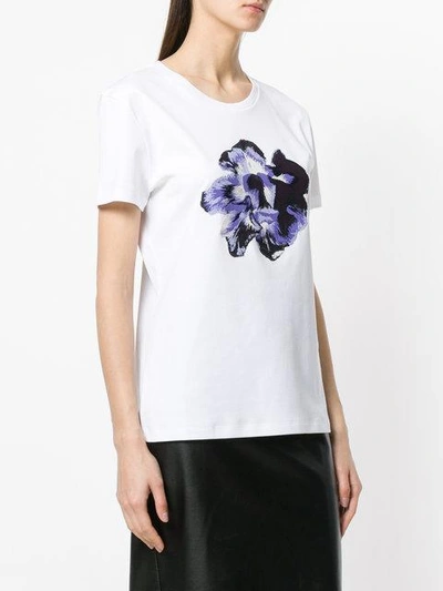 Shop Ferragamo Flower Print T In White