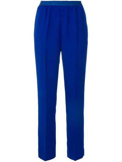 Shop Maison Margiela Straight Leg Trousers In Blue