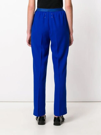 Shop Maison Margiela Straight Leg Trousers In Blue