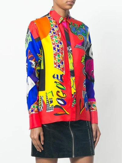 Shop Versace Mixed Print Shirt