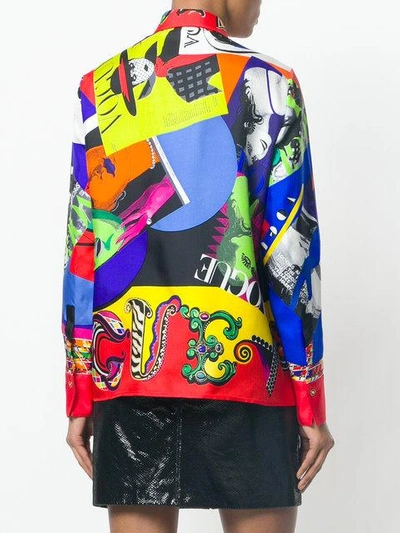 Shop Versace Mixed Print Shirt