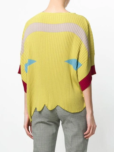 Shop Antonio Marras Colour Block Knit Top