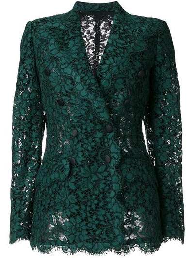 double breasted lace blazer