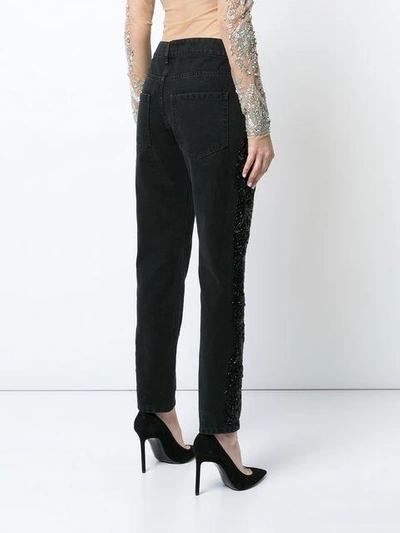 Shop Amen Sequin Embellished Boyfriend Jeans In Black