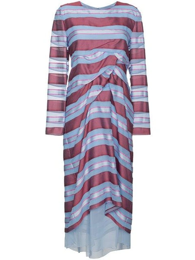 Shop Sies Marjan Silk Elodie Dress In Blue