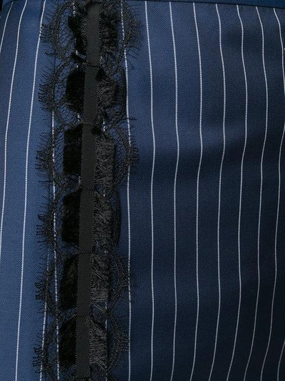 Shop Versace Striped A-line Skirt - Blue