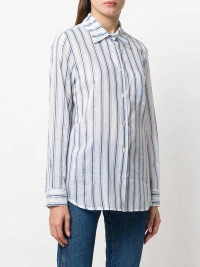 Shop Shirtaporter Striped Fitted Shirt - White