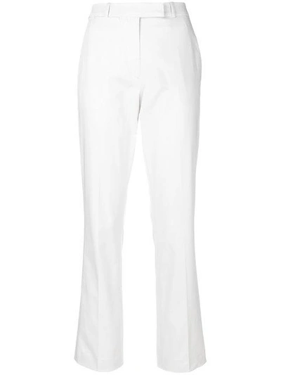 Shop Etro High Waist Tailored Trousers In White