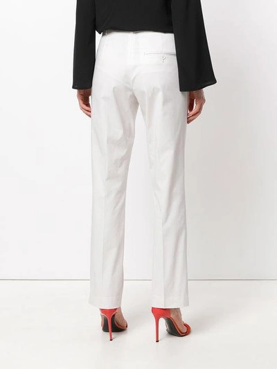 Shop Etro High Waist Tailored Trousers In White