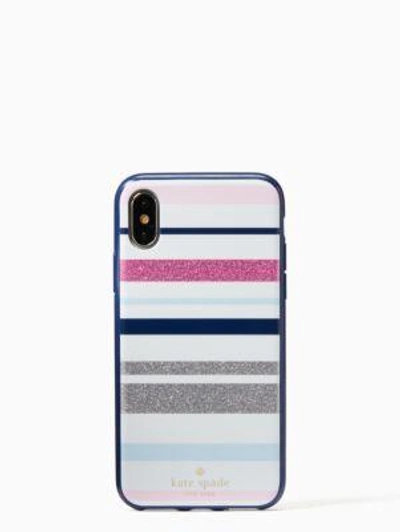 Shop Kate Spade Desert Stripe Iphone X Case In Blue