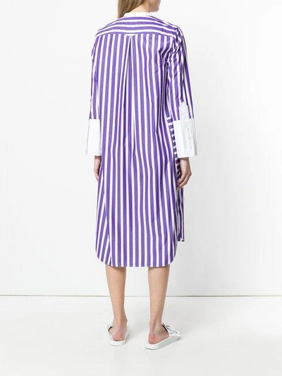 Shop Maison Rabih Kayrouz Multi-stripe Shirt Dress - Purple