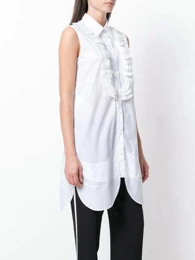 ruffled bib shirt